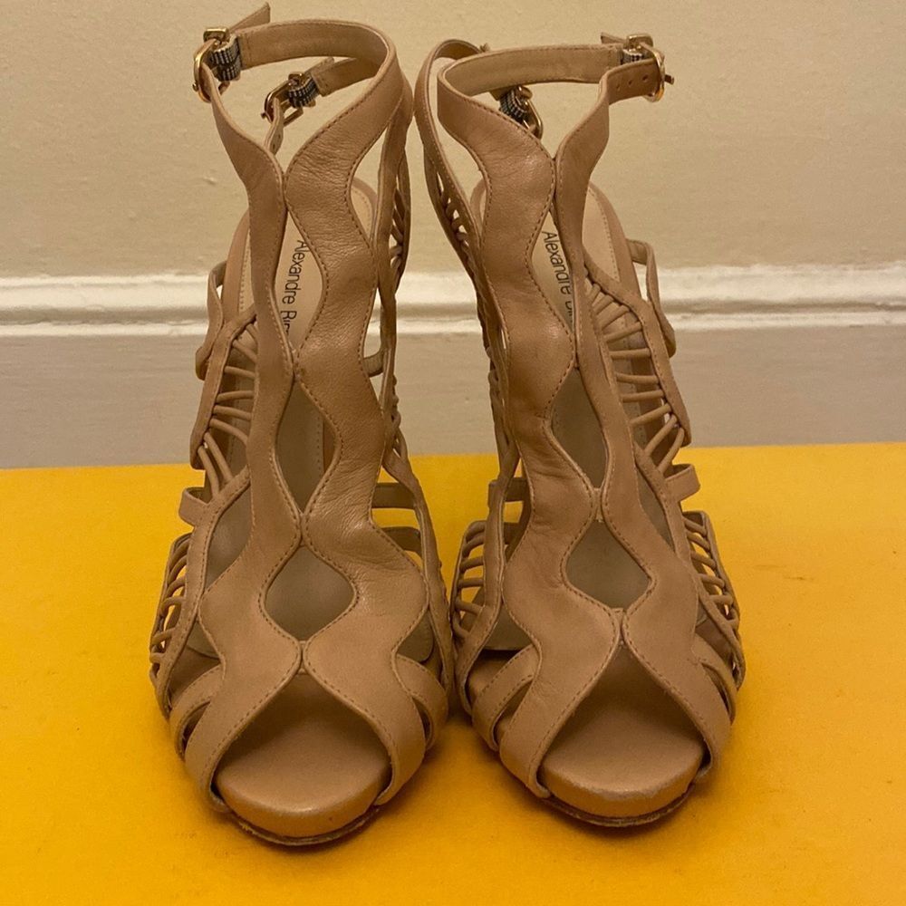 Alexandre Birman Nude Loretta Cage Sandal 37.5